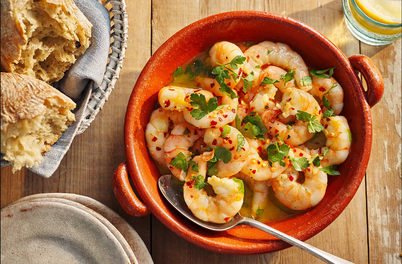 Lemon Garlic Butter Prawns